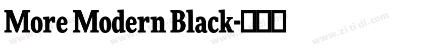 More Modern Black字体转换